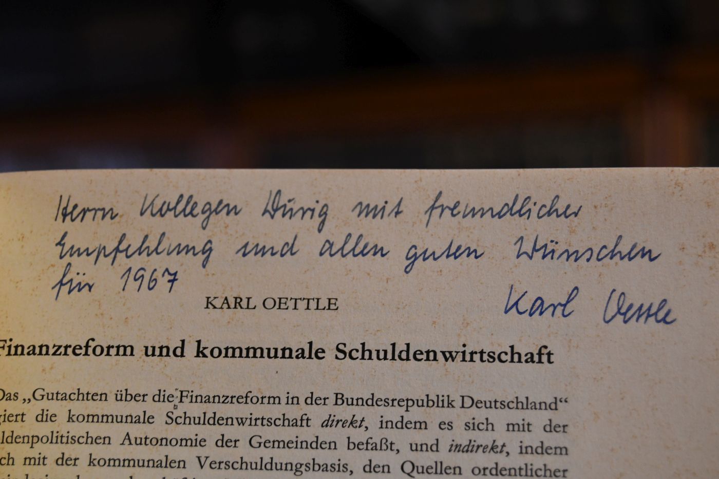 Finanzreform und kommunale Schuldenwirtschaft.