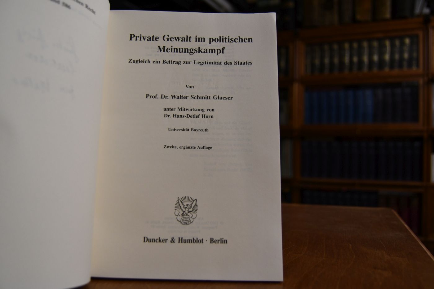 Private Gewalt im politischen Meinungskampf. Zugleich ein Beitrag zur Legitimität des Staates.