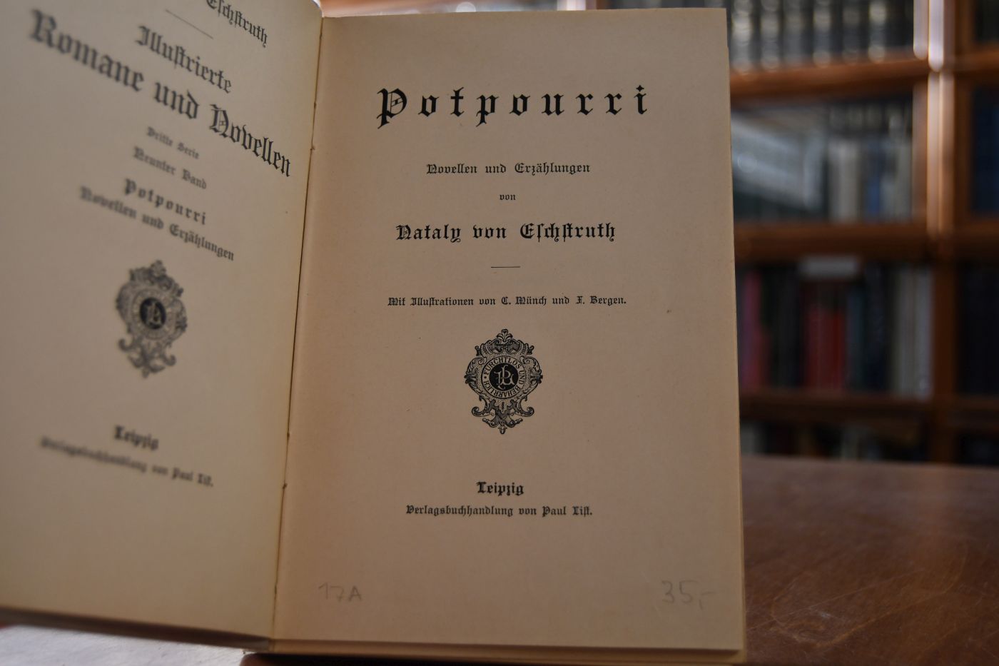 Potpourri. Novellen und Erzählungen. Mit Illustrationen von C. Münch und F. Bergen.