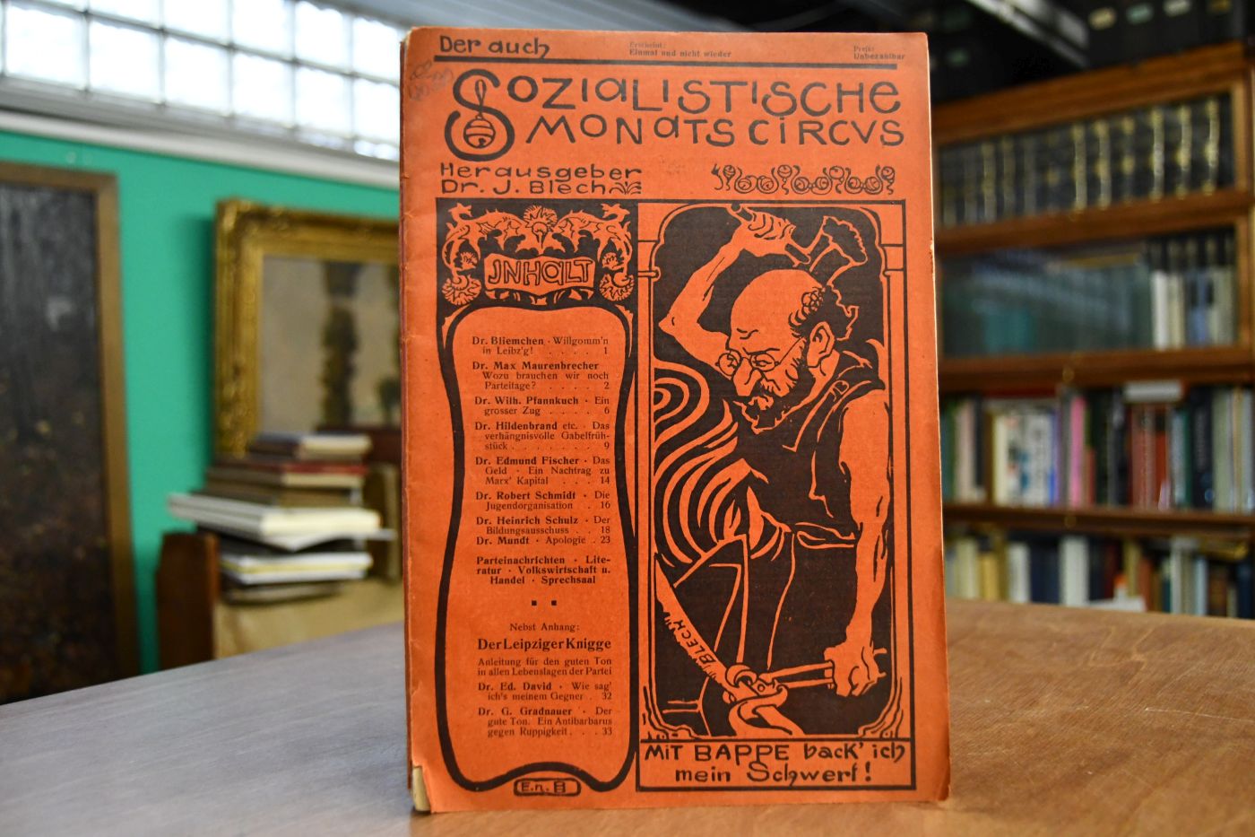 Der auch Sozialistische Monats Circus. Heft zum Leipziger Parteitag der SPD 1909.
