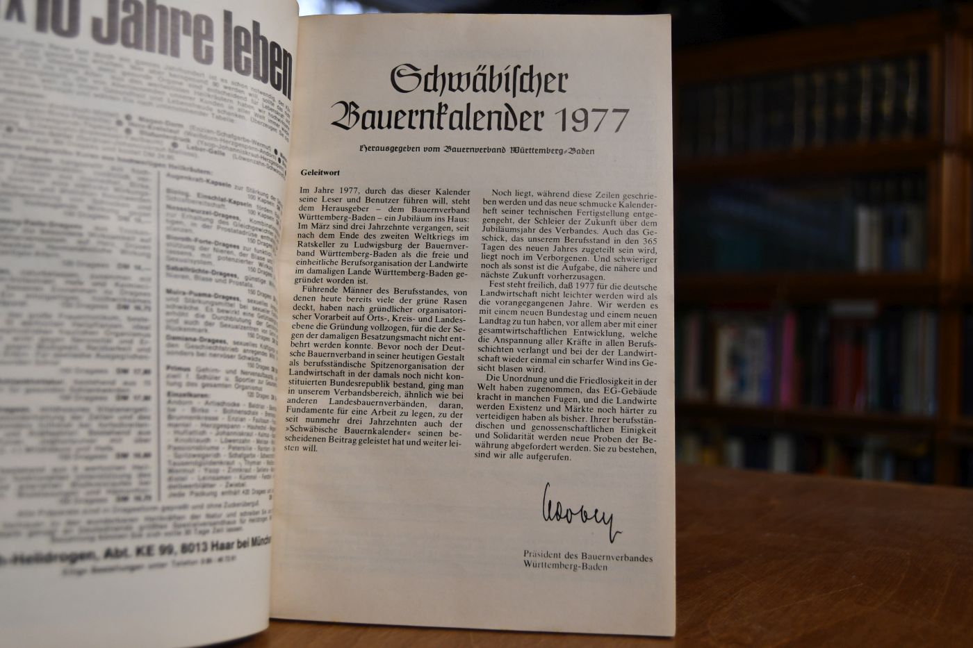 Schwäbischer Bauernkalender 1967-1971, 1974-1975, 1977.