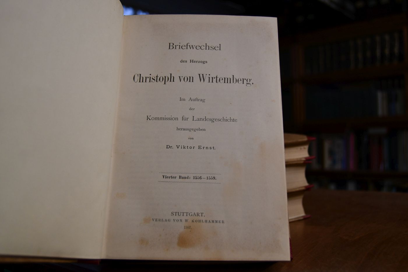Briefwechsel des Herzogs Christoph von Wirtemberg. 4 Bde. (alles Erschienene) 1550 - 1559.