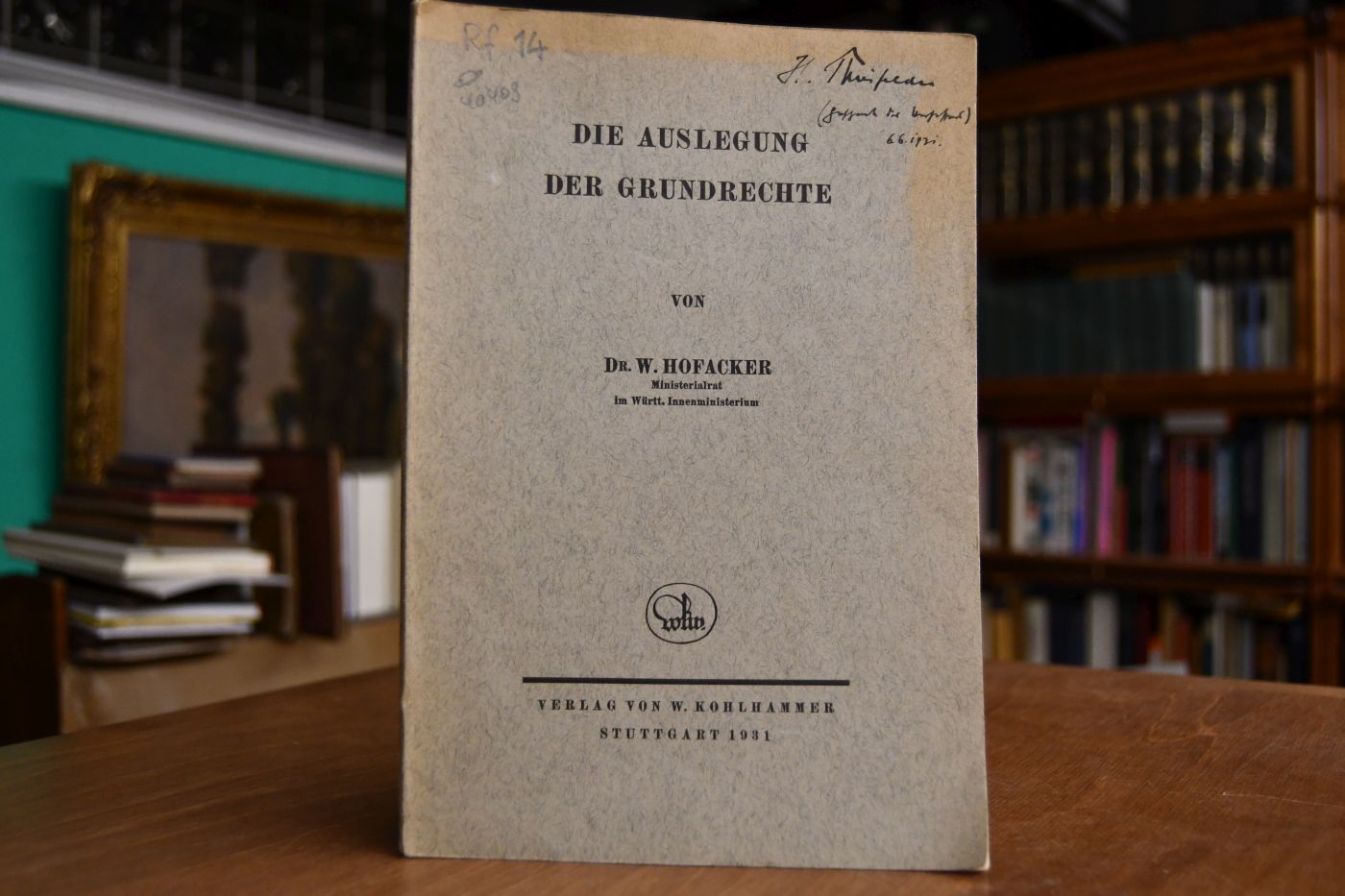 Die Auslegung der Grundrechte.