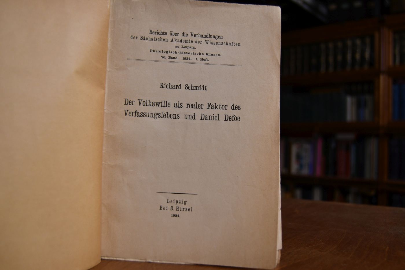 Der Volkswille als realer Faktor des Verfassungslebens und Daniel Defoe.