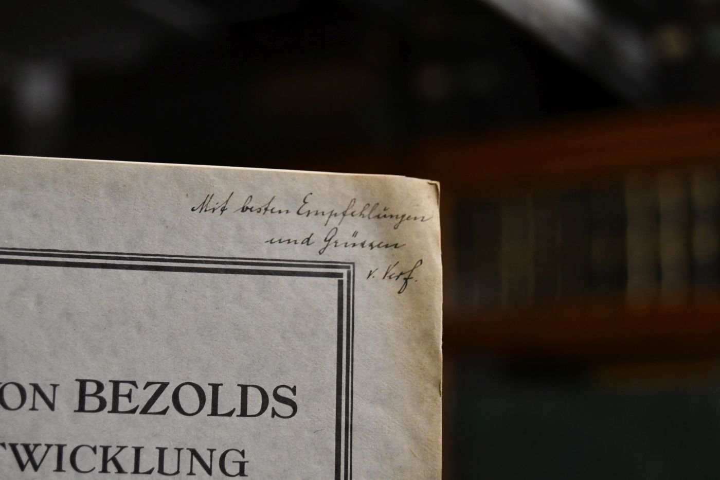Friedrich von Bezolds innere Entwicklung.