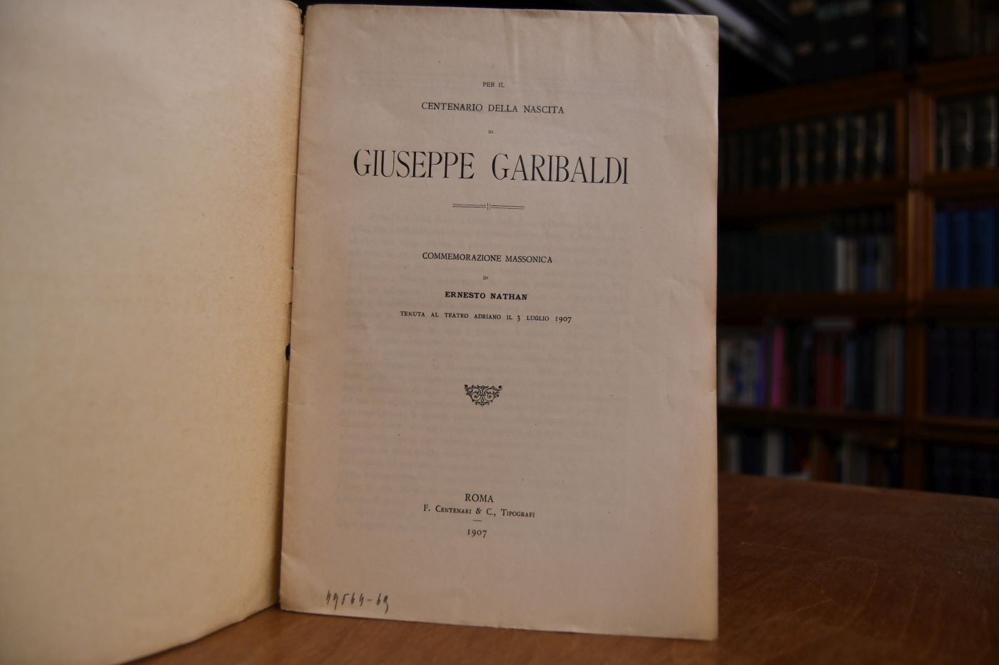 Per il Centenario della Nascita di Giuseppe Garibaldi.
