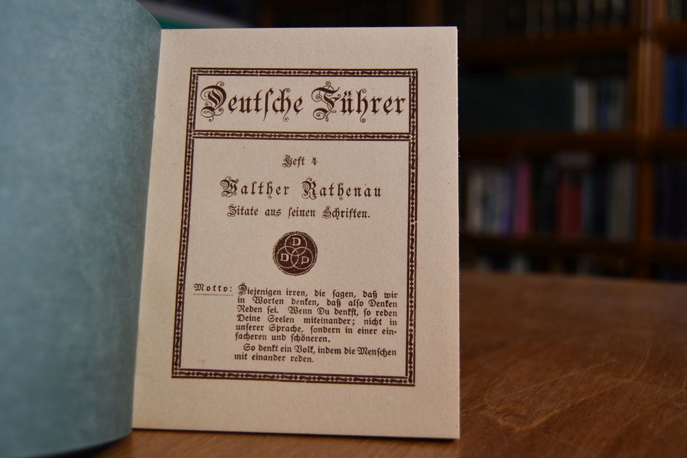 Walther Rathenau. Zitate aus seinen Schriften.