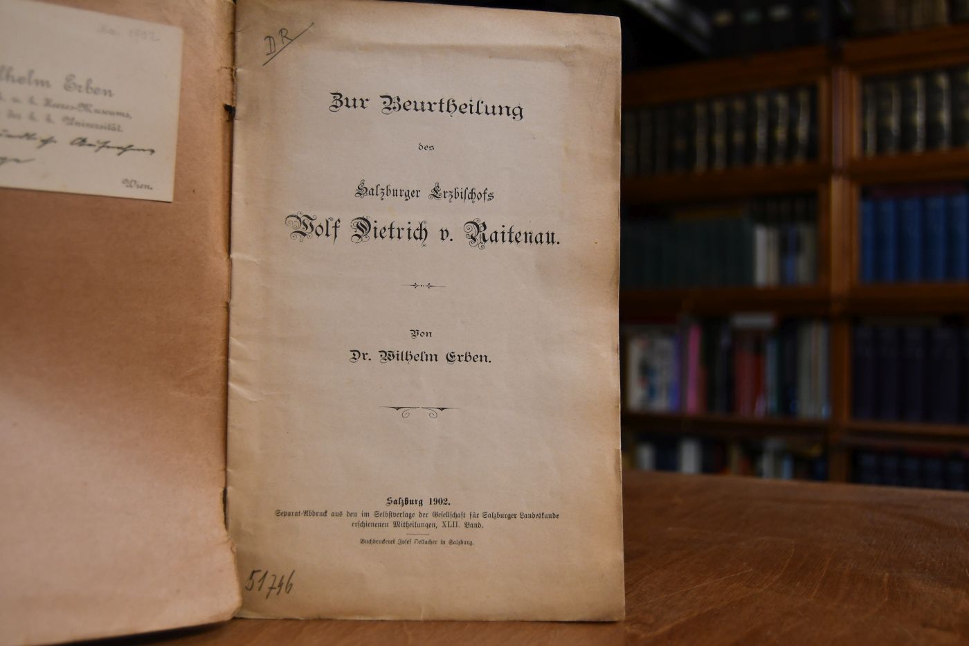 Zur Beurtheilung des Salzburger Erzbischofs Wolf Dietrich v. Raitenau.