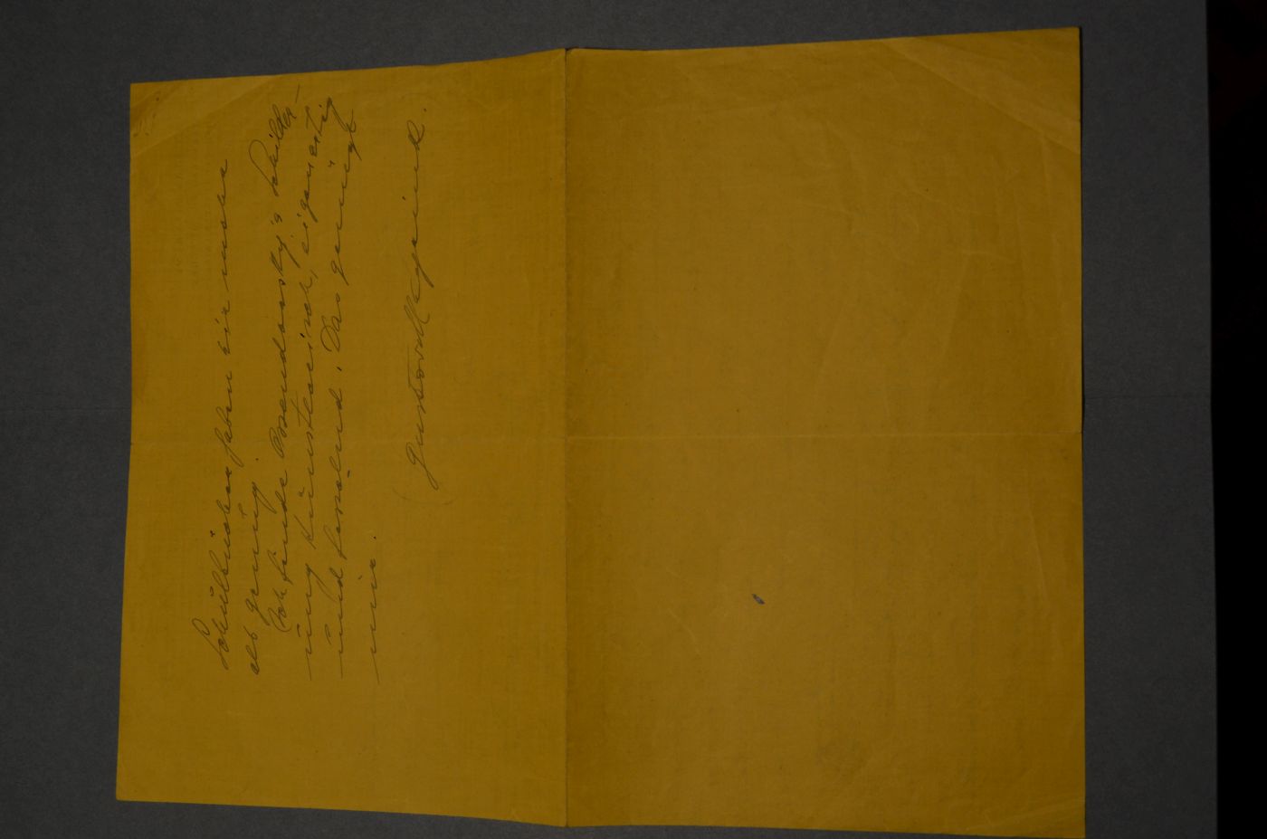 Handschriftlicher Brief von Gustav Meyrink (1868-1932) vom 21. November 1924 an einen unbekannten WIener Adressaten. 1 1/4 S.
