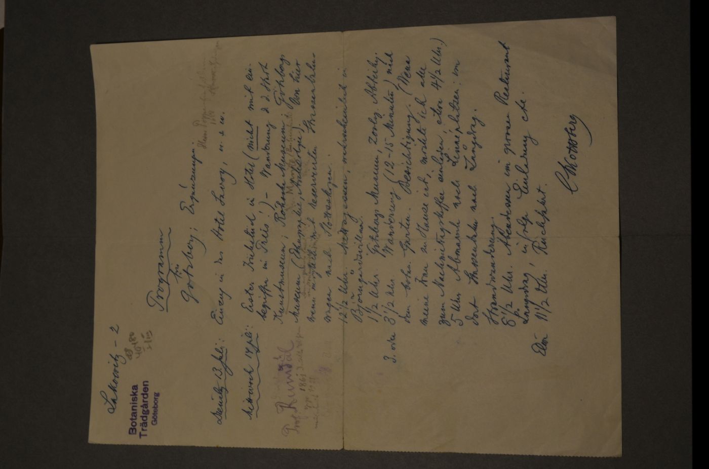 3 Briefe des schwedischen Botanikers und Arktisforschers Carl Skottsberg an den Danziger Lehrer und Botaniker Konrad Lakowitz vom 2. Juni 1926, 1. Juli 1926 und 27. Juli 1926.