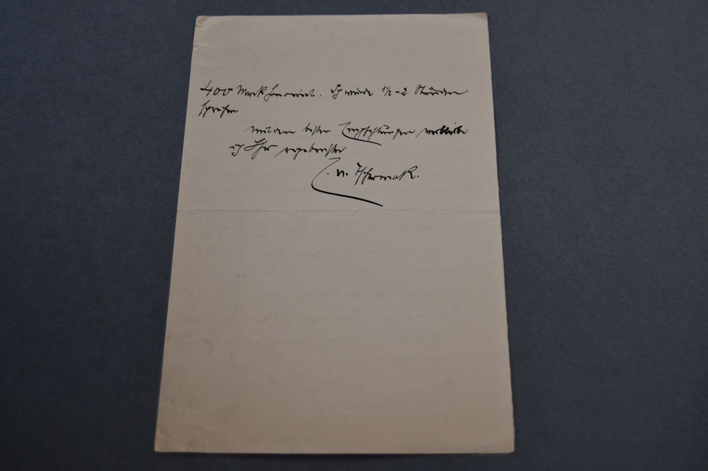 Brief des Wiener Botanikers und Pflanzenzüchters Erich Tschermak Edler von Seysenegg (1871-1962) an den Danziger Lehrer und Botaniker Konrad Lakowitz(1859-1945) vom 19. Februar 1912.