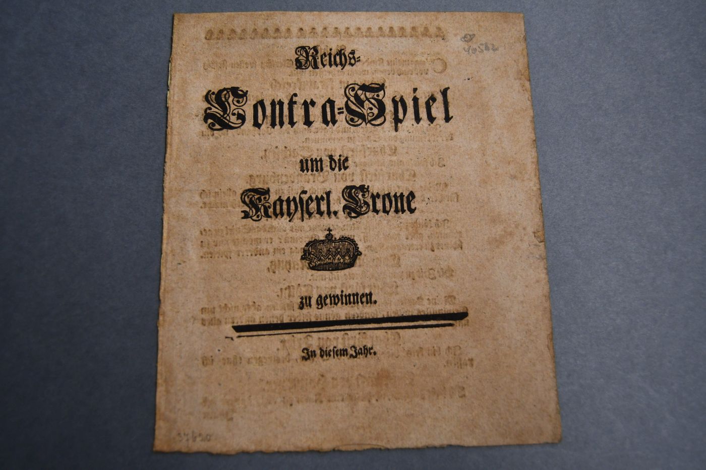 Reichs- Contra-Spiel um die Kayserl. Crone zu gewinnen. In diesem Jahr.