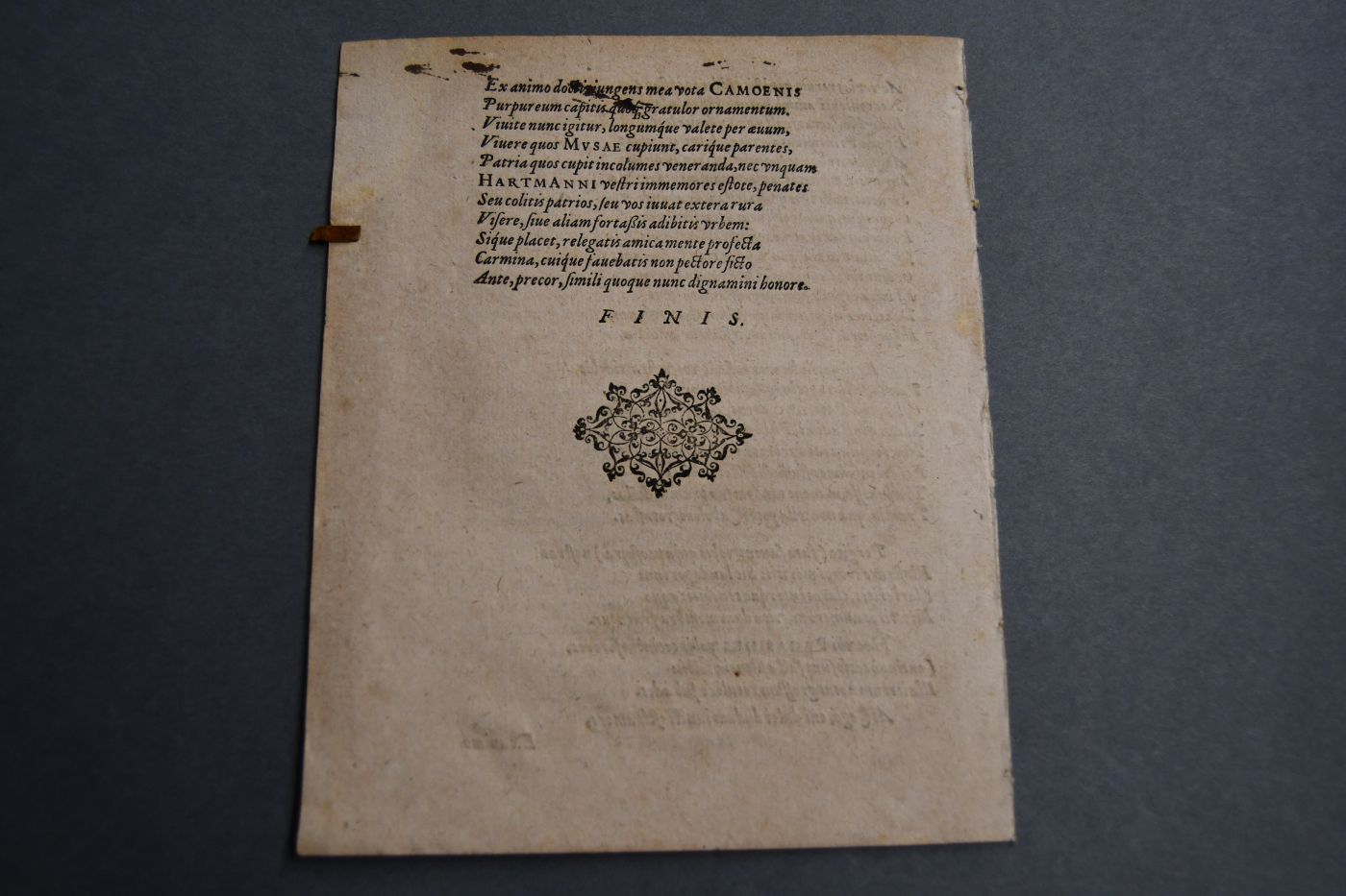 Carmen Gratulatorium, IN HONOREM ORNATISSIMORVM AC DOCTISSIMORUM VIRORVM, COLLEgarum ... Domini M. GEORGII CLEMINII, VVerdani ad Danubium, Oratoriae Facultatis in inclyta Heydelbergensi Academia professoris ordinarij, &c. M. GEORGII LVDOVICI FROELICH, Laugingani, &c M. IOANNIS VVERNLIN Studtgardiani, IOANNIS FEYERABENT, Heylpronnensis, cùm ipsis in inclyta & vetusta Academia Heydelbergensi vnà cum octo alijs ... gradus & insignia Doctoris in vtróque Iure conferrentur, 17. Decembris die, Anno 1584. DECANO ... VALENTINO FORSTERO I.V.D. ... SCRIPTVM A LVDOVICO, CASIMIRO, HARTmanno Neolithano, Fr.