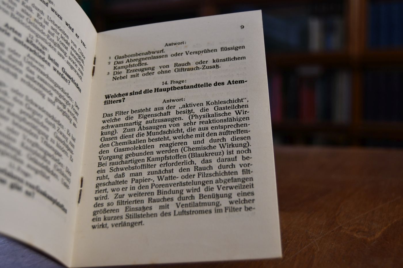 25 Gasschutzfragen an die S.A.