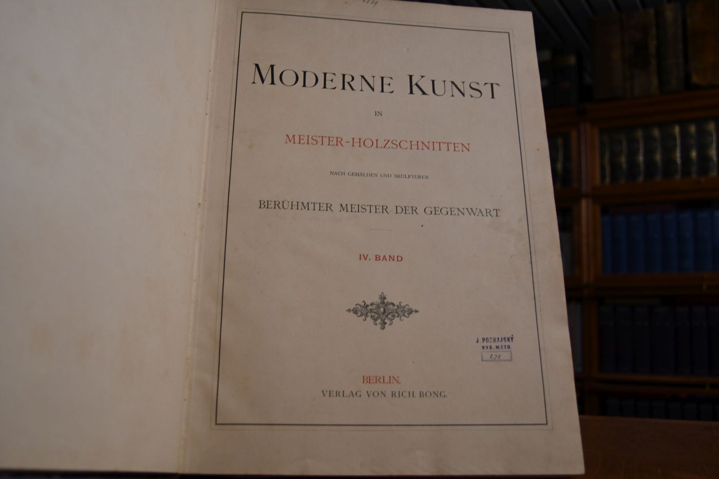Moderne Kunst in Meister-Holzschnitten nach Gemälden und Skulpturen berühmter Meister der Gegenwart. IV. Band (apart).