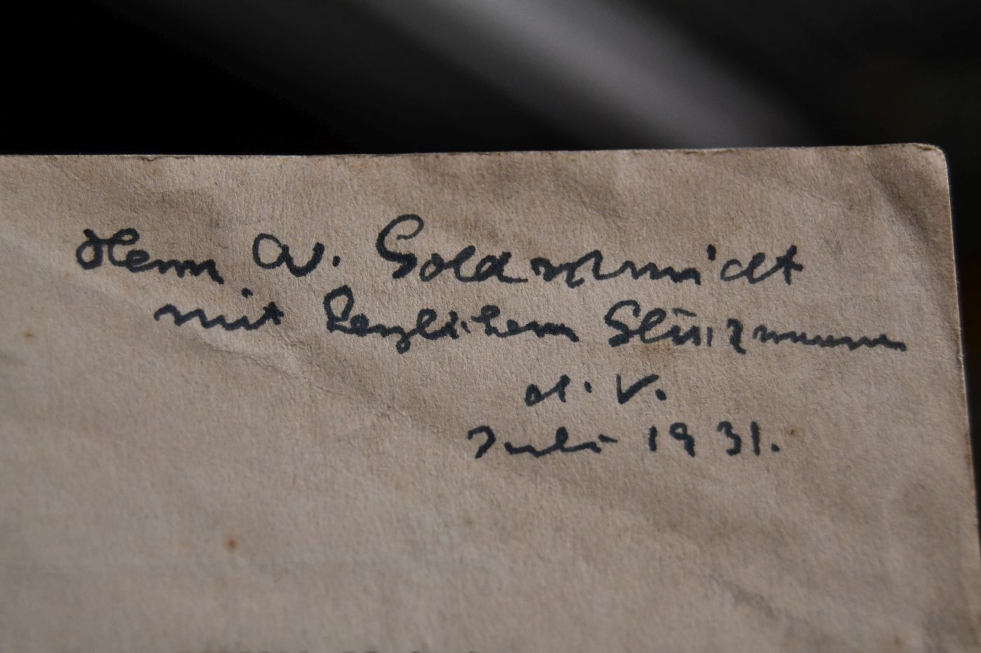 Nachruf auf Günther Holstein.