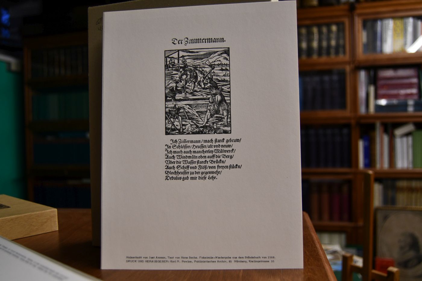 Die Stände. Faksimile-Wiedergabe aus dem "Ständebuch" von 1568.