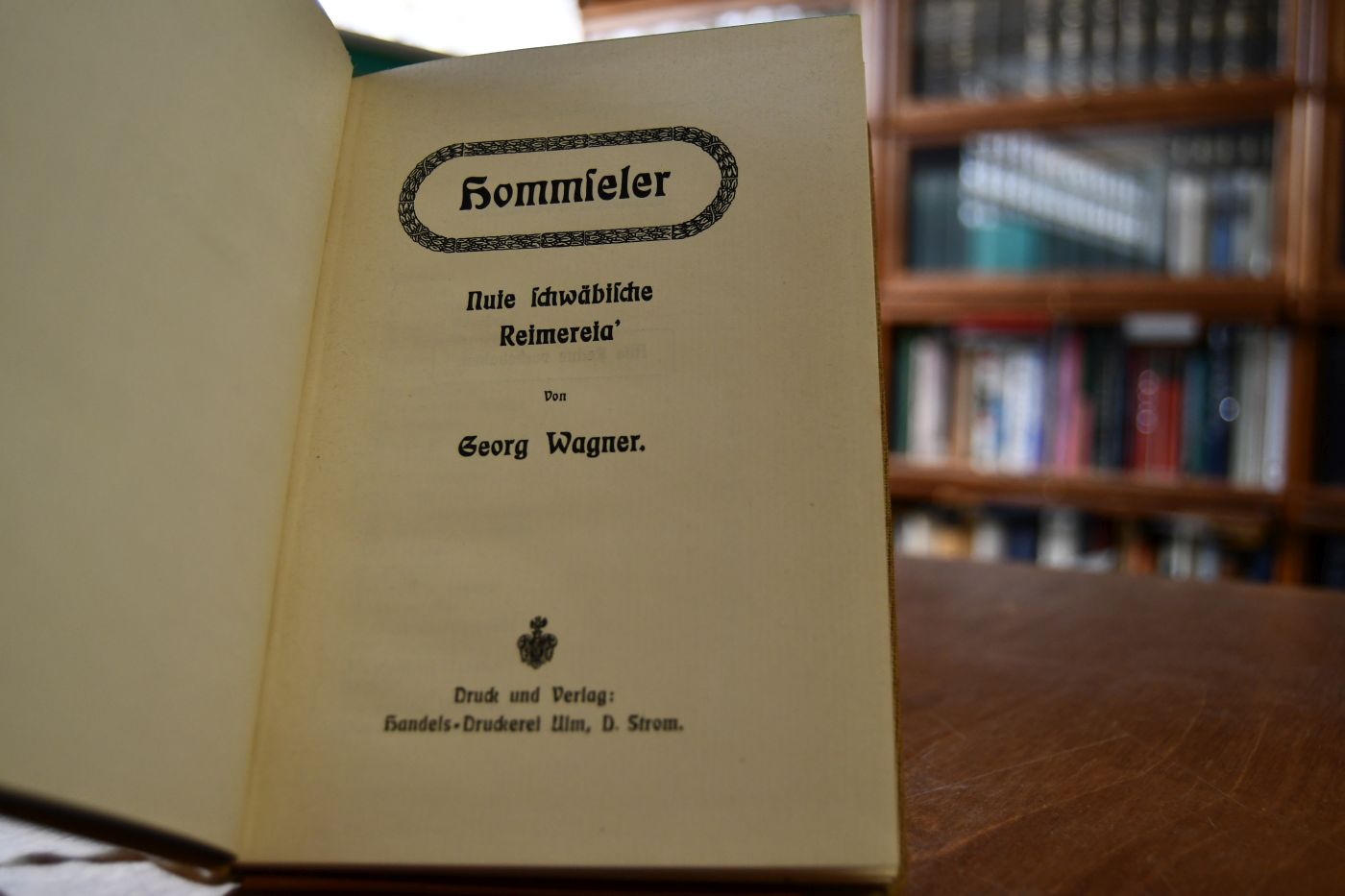 Hommseler. Nuie schwäbische Reimereia`.
