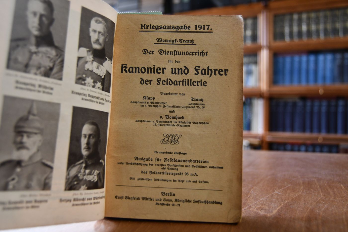 Der Dienstunterricht für den Kanonier und Fahrer der Feldartillerie.