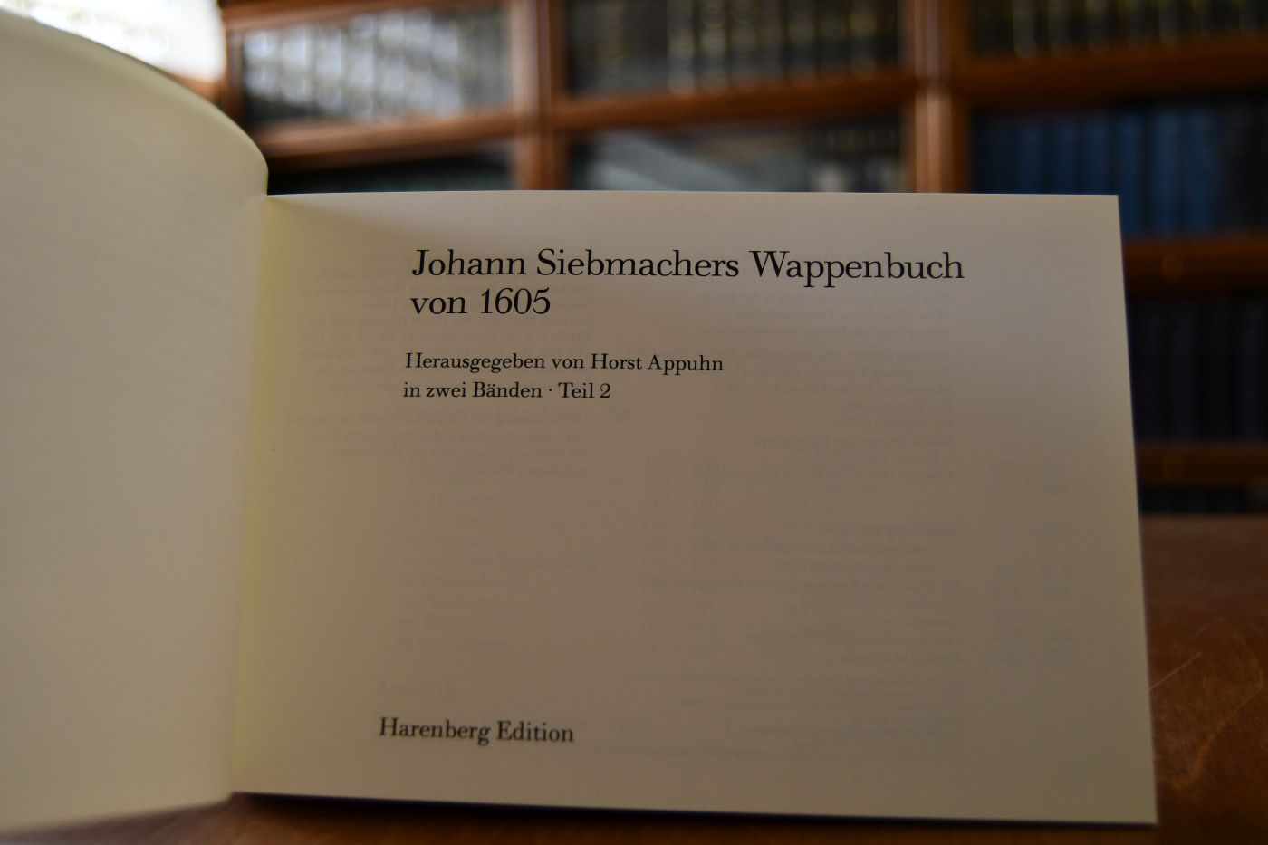 Johann Siebmachers Wappenbuch von 1605 [sechzehnhundertfünf] in 2 Bd.
