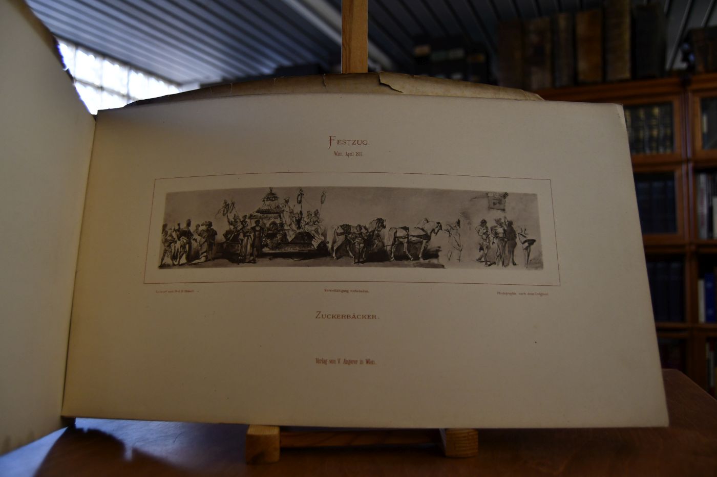 Festzug zur fünfundzwanzigjährigen Vermählungsfeier des allerhöchsten Kaiserpaares veranstaltet von der Haupt- und Residenzstadt Wien April 1879. Erinnerungs-Blätter nach den Original-Entwürfen.
