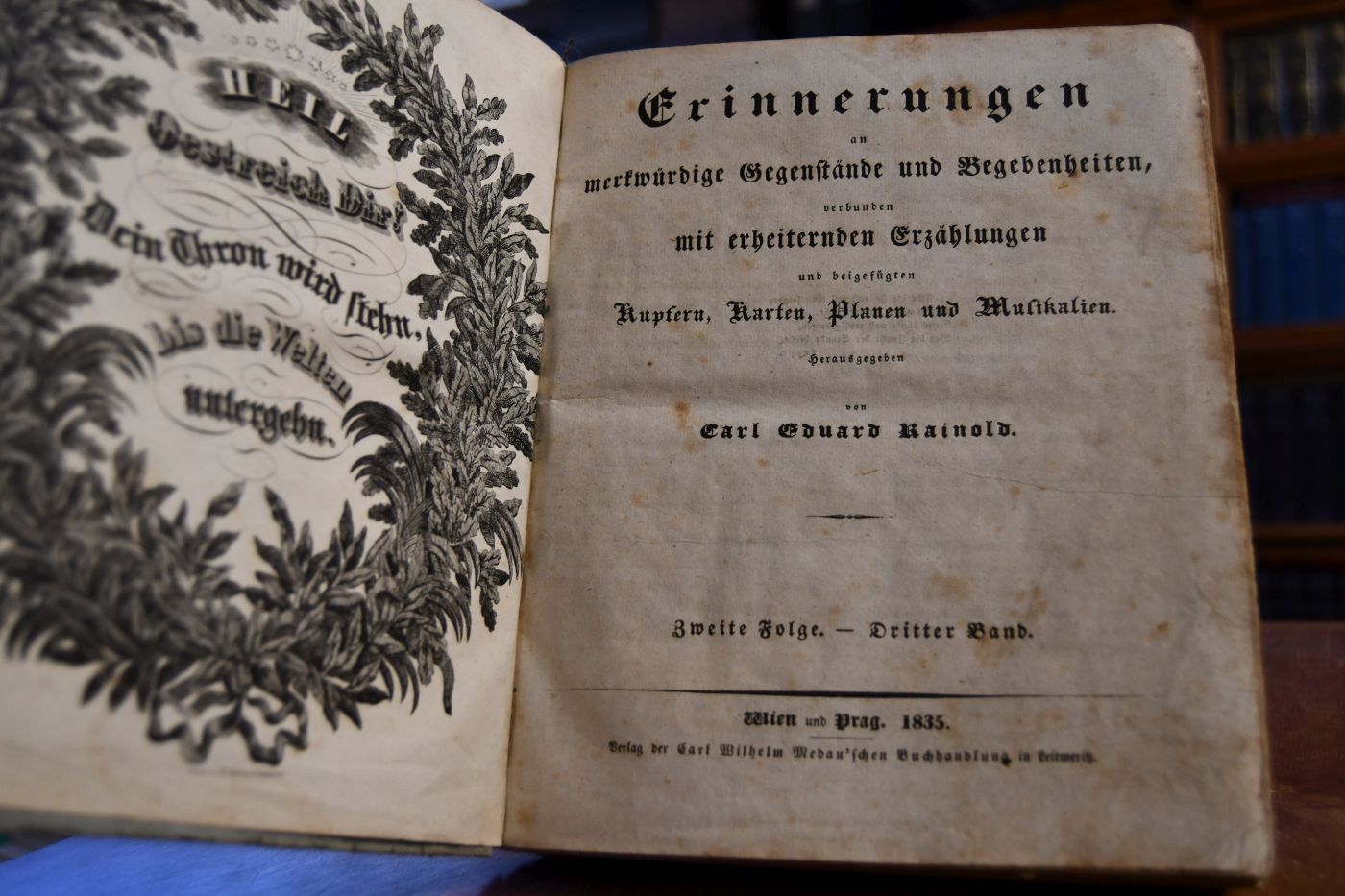 Erinnerungen an merkwürdige Gegenstände und Begebenheiten, verbunden mit erheiternden Erzählungen und beigefügten Kupfern, Karten, Planen und Musikalien. Zweite Folge, Dritter Band.