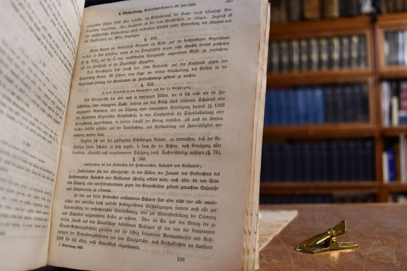 Zemsky Vestnik vladni por kralovstvi Ceske. Oddil I - Castka XIX. - Castka L. Landes-Regierungs-Blatt für das Königreich Böhmen, Jg. 1853, I. Abtheilung, XIX. Stück. Böhmisch - deutsche Doppelausgabe.