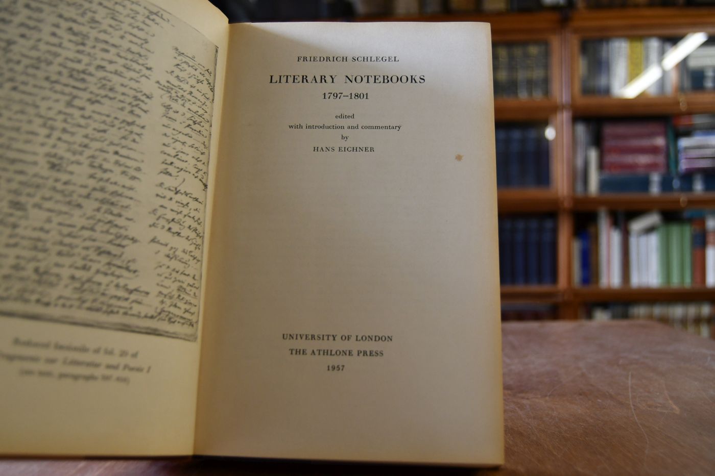 Friedrich SchlegelLiterary Notebooks 1797-1801.