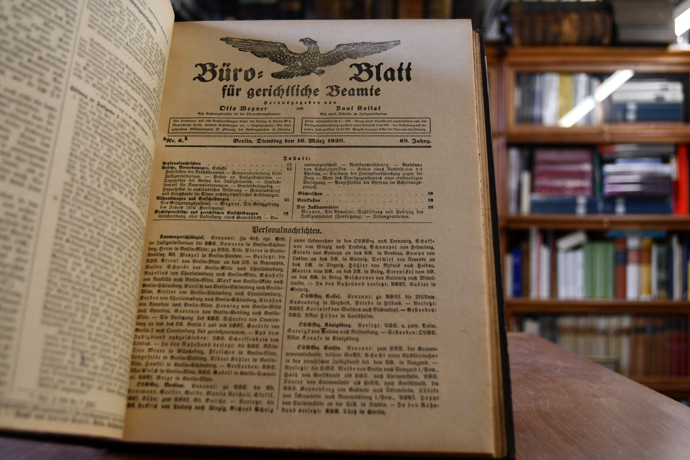 Büro-Blatt für gerichtliche Beamte. 68. Jahrgang.