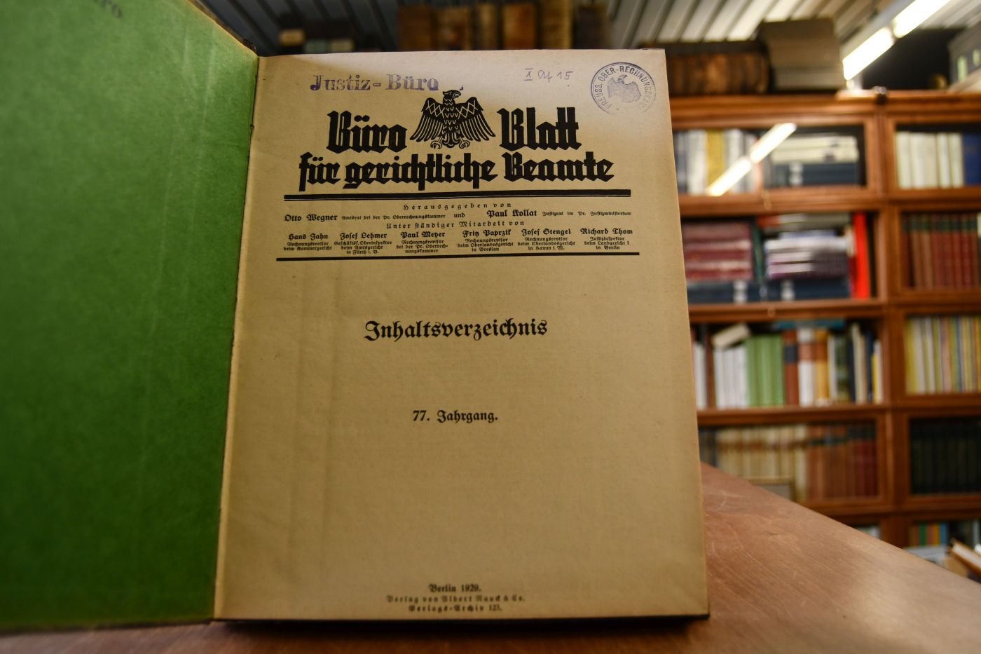 Büro-Blatt für gerichtliche Beamte. 77. Jahrgang.