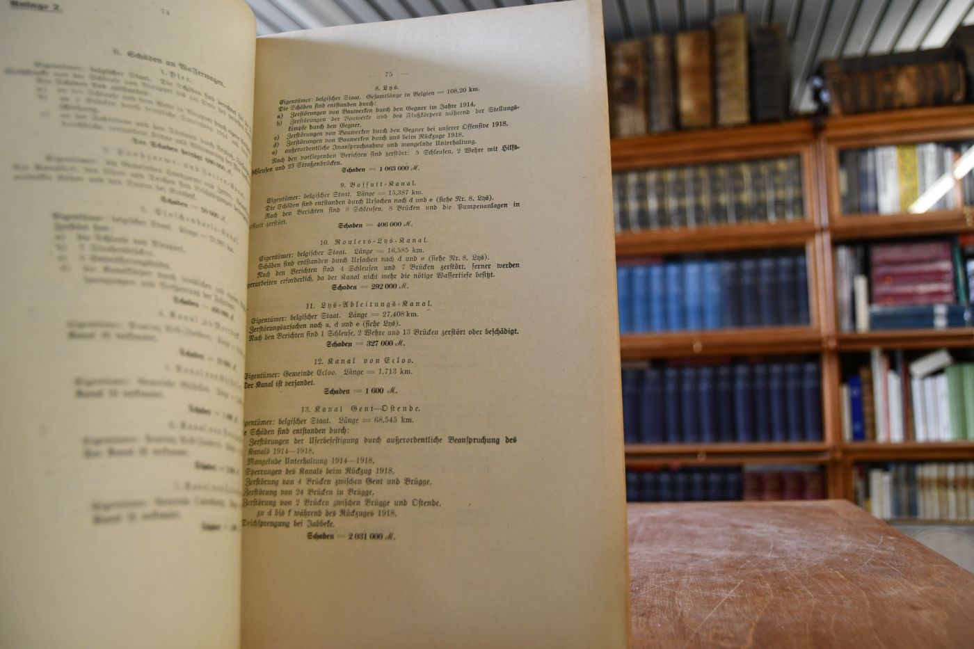 Denkschrift der Reichsentschädigungskommission über die vom Deutschen Reich zu vertretenden Kriegsschäden in Belgien.