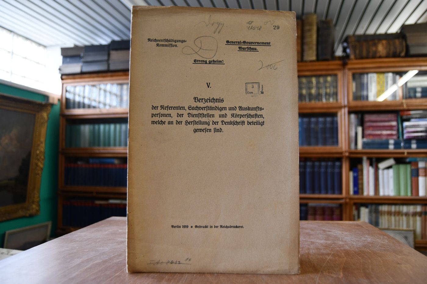 Verzeichnis der Referenten, Sachverständigen und Auskunftspersonen, der Dienststellen und Körperschaften, welche an der Herstellung der Denkschrift beteiligt gewesen sind.