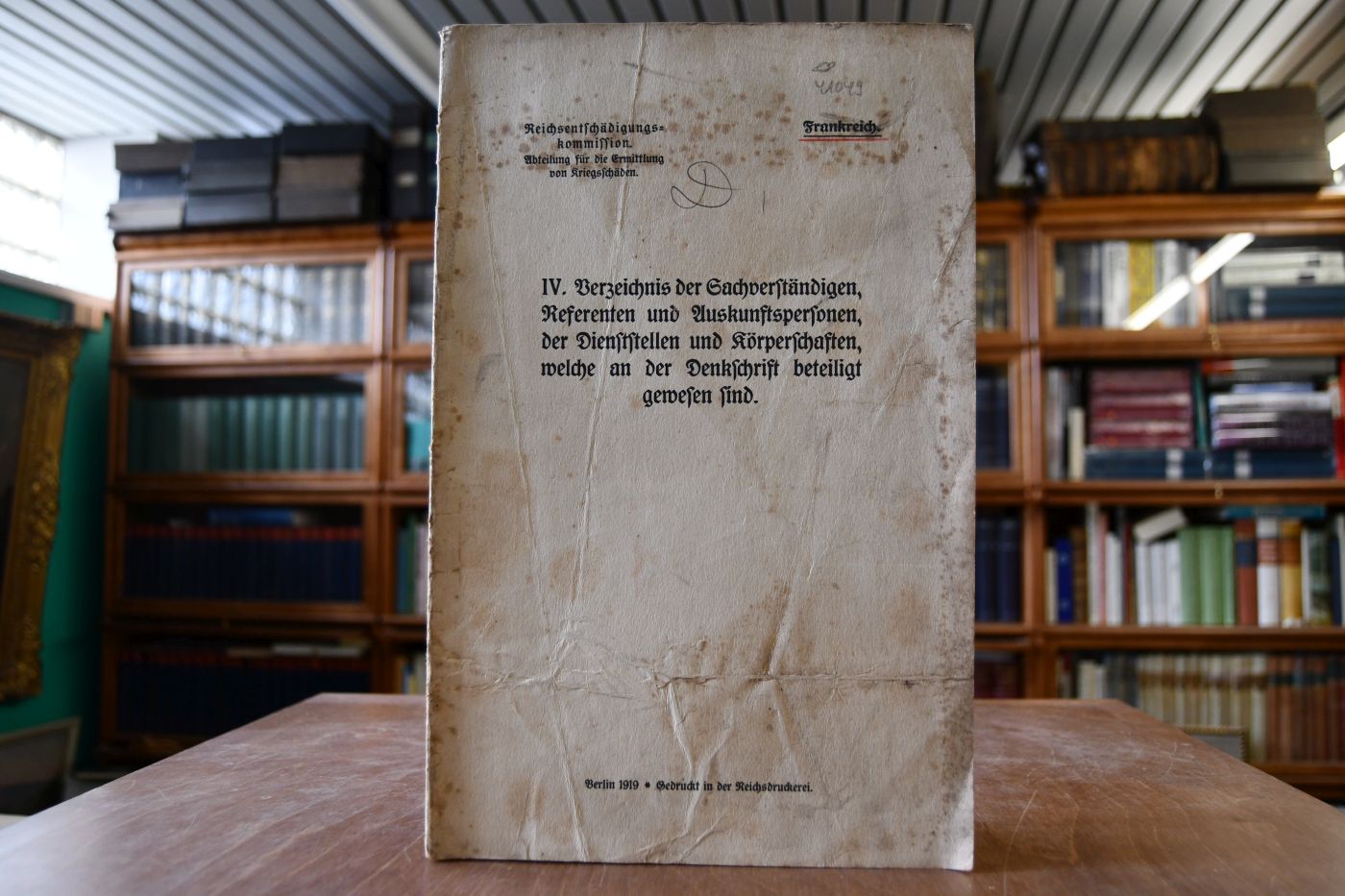 Verzeichnis der Sachverständigen, Referenten und Auskunftspersonen, der Dienststellen und Körperschaften, welche an der Denkschrift beteiligt gewesen sind.