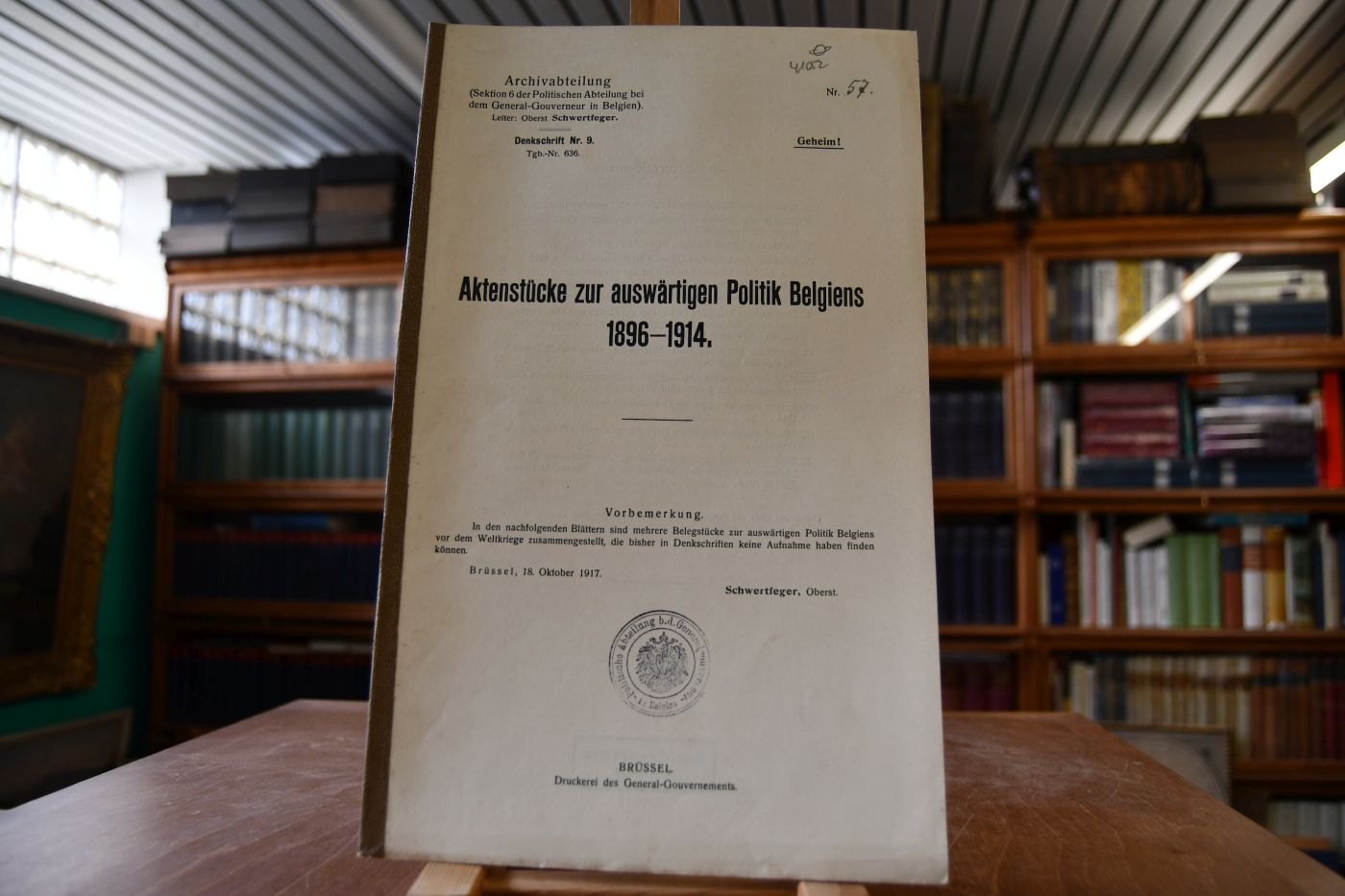Aktenstücke zur auswärtigen Politk Belgiens 1896-1914.