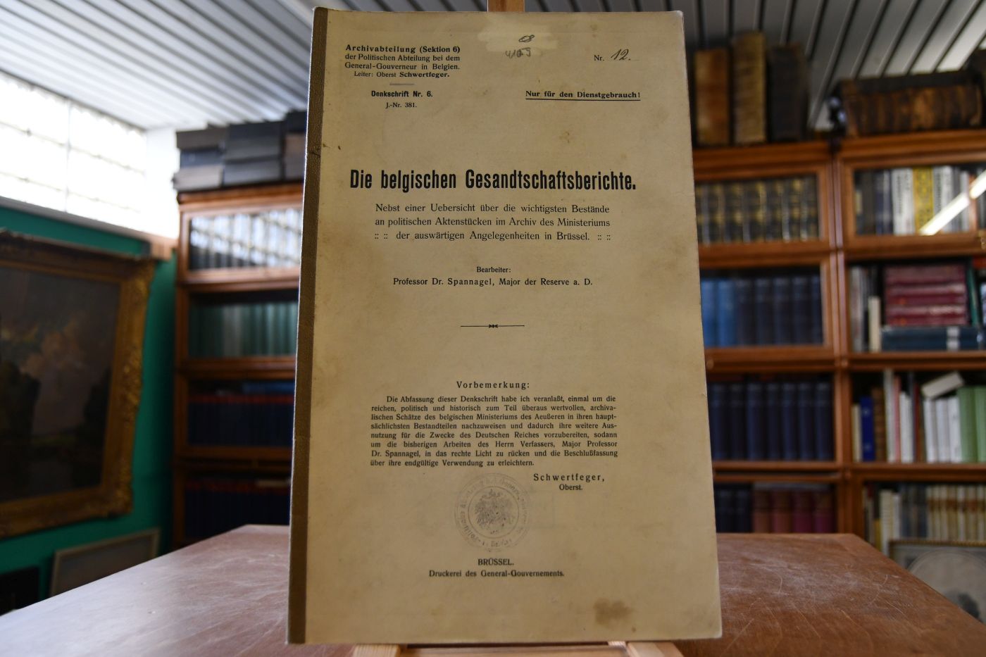 Die belgischen Gesandtschaftsberichte. Nebst einer Uebersicht über die wichtigsten Bestände an politischen Aktenstücken im Archiv des Ministeriums der auswärtigen Angelegenheiten in Brüssel.