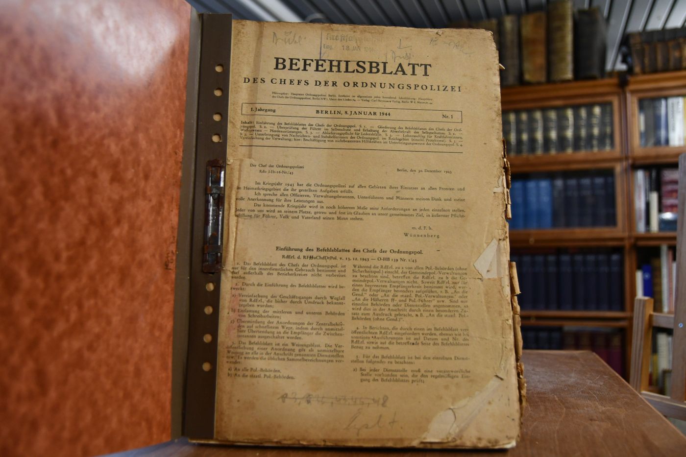 Befehlsblatt des Chefs der Ordnungspolizei. 1. Jahrgang 1944. Hefte 1-52 (komplett).