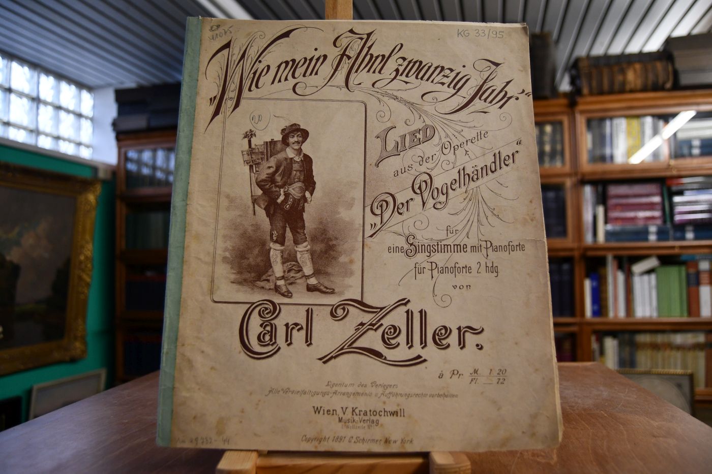 "Wie mein Ahnl zwanzig Jahr`". Lied aus der Operette "Der Vogelhändler" für eine Singstimme mit Pianoforte für Pianoforte 2 hdg.
