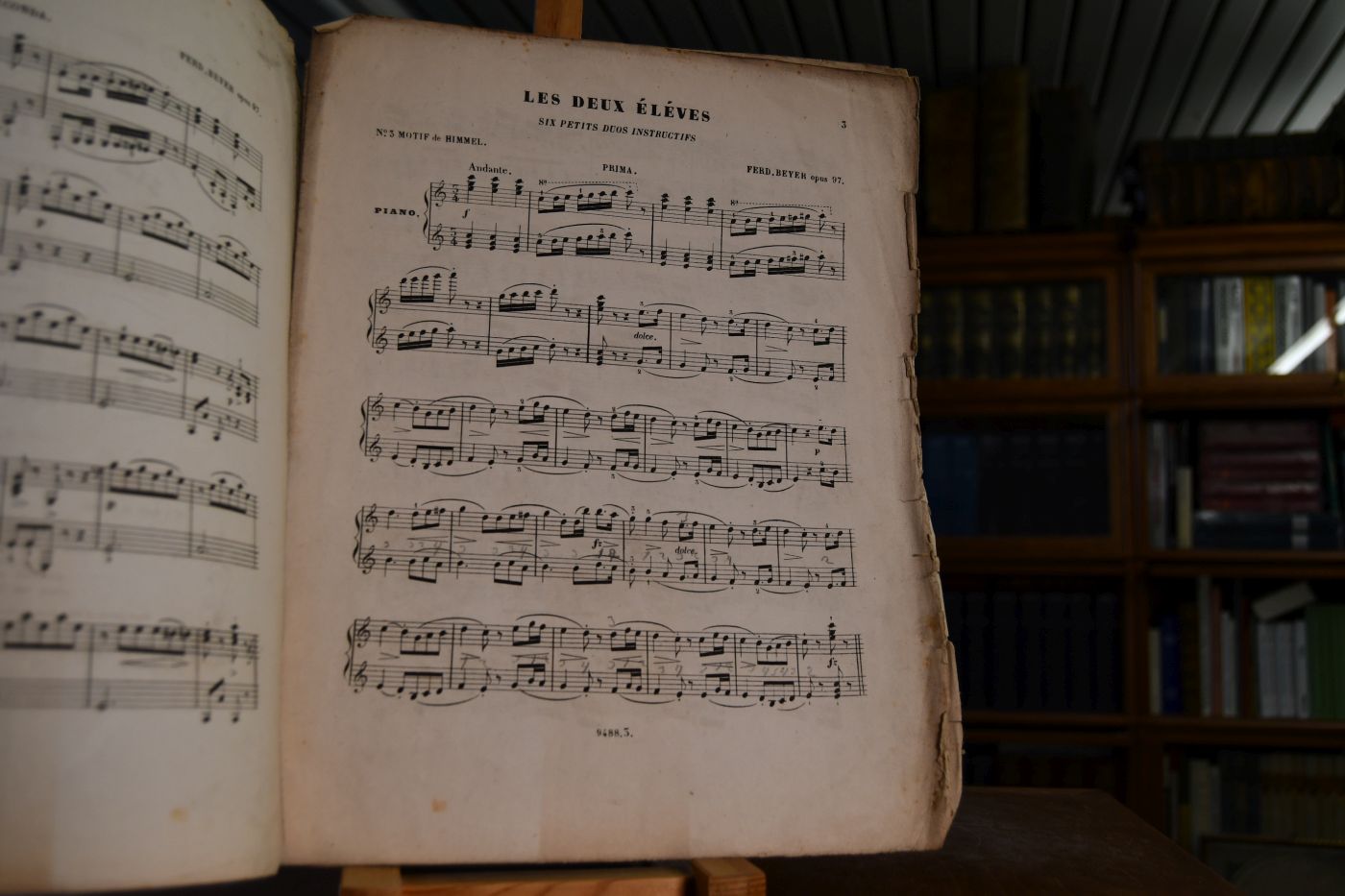 Les deux eleves. Six petits Duos instructifs a quatre Mains pour le Piano sur des motifs allemands et italiens composes expressement pour les petits mains par Ferd. Beyer Op. 97, Nr. 3 Motif de Himmel.