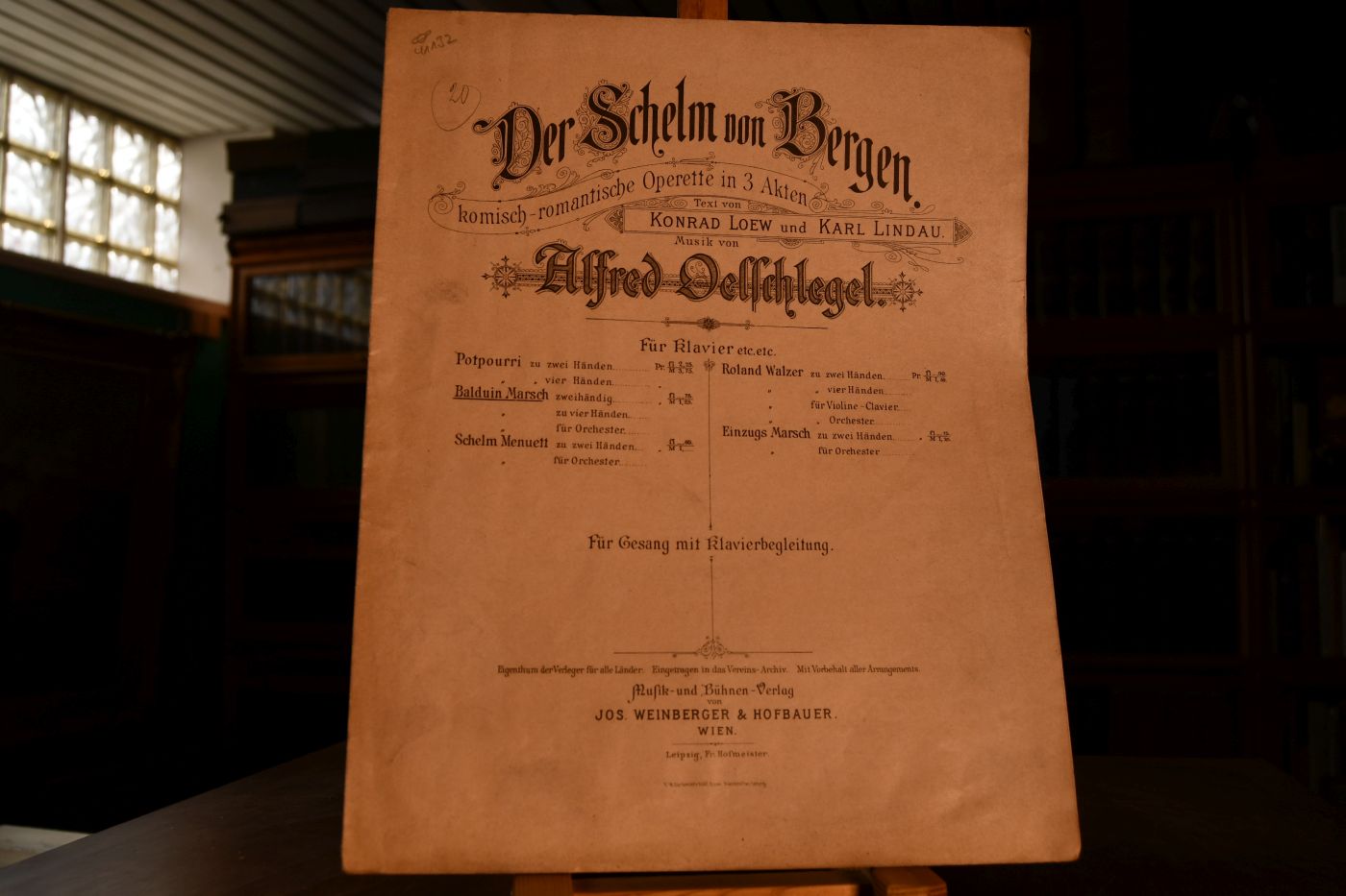 Balduin-Marsch. Aus Der Schelm von Bergen, komisch-romantische Operette in 3 Akten, Text von Konrad Loew und Karl Lindau. Für Gesang mit Klavierbegleitung.