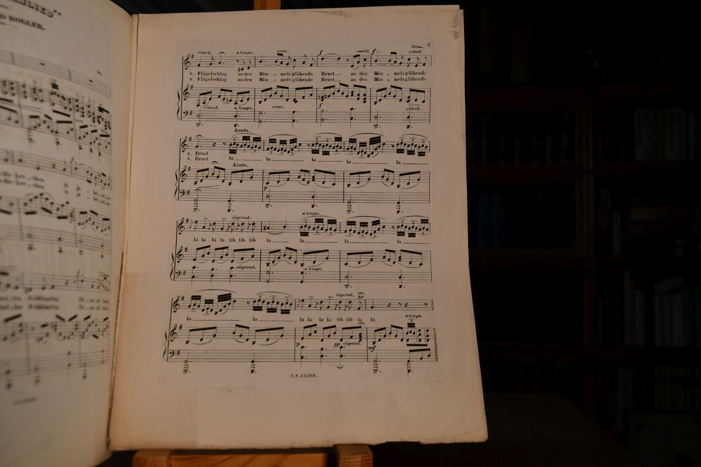 Der Lerche Morgenlied. Gedicht von H. Rollet. Lied für eine Singstimme mit Begleitung des Pianoforte. Op. 31. Frau Math. Marlow-Homalatsch k. würtembergische Kammersängerin.