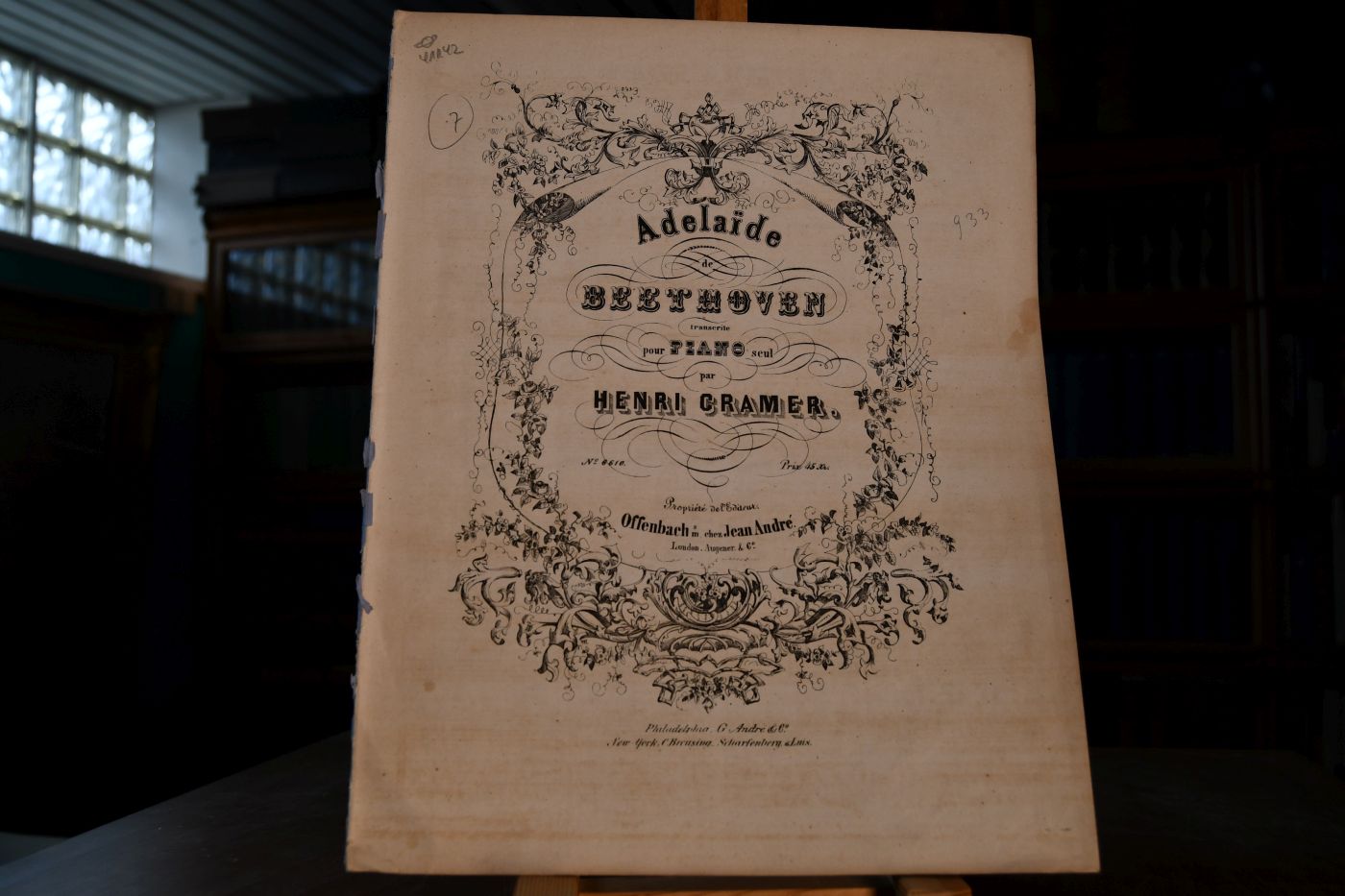 Adelaide de Beethoven transcrite pour Piano seul par Henri Cramer.