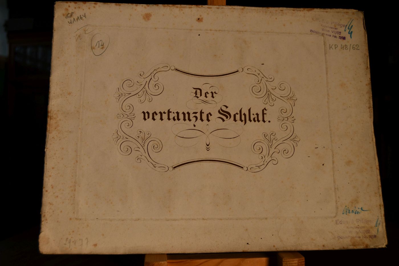 Zauberschleier-Walzer für das Piano-Forte nach A. Emil Titl`s Motiven des Zauberspieles gleichen Namens. Componirt und dem wohlgebornen Herrn Franz Xav. Told von Doldenburg achtungsvoll gewidmet. Der vertanzte Schlaf.