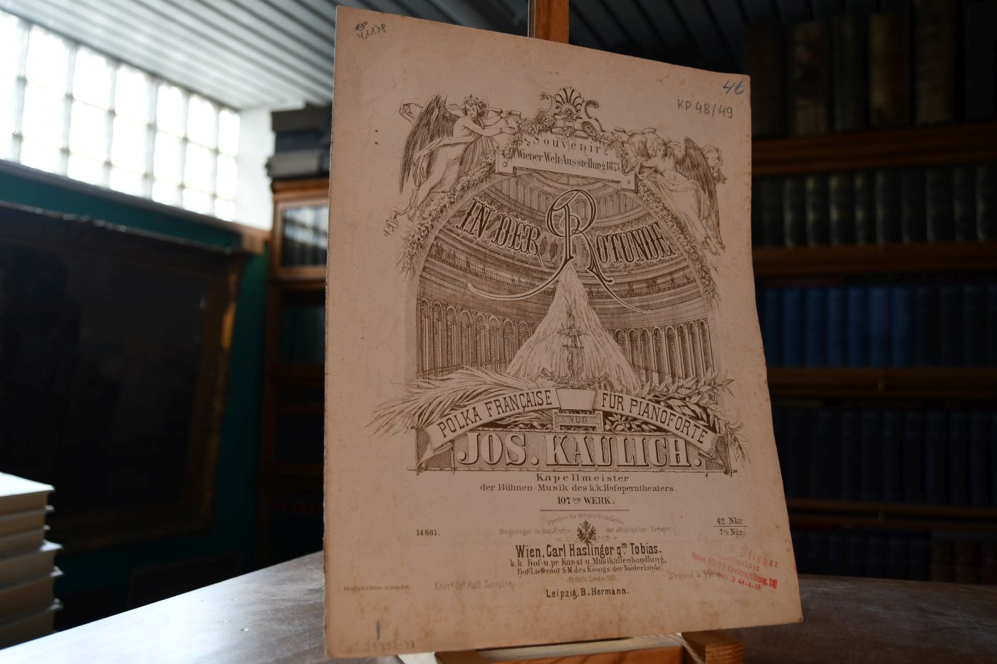 In der Rotunde. Polka Francaise für Pianoforte. Souvenir Wiener Weltausstellung 1873.