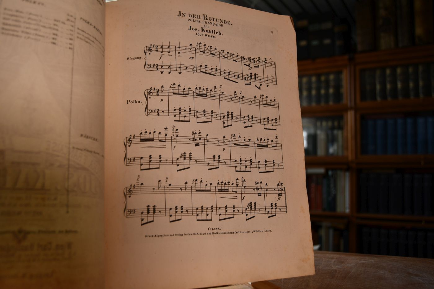 In der Rotunde. Polka Francaise für Pianoforte. Souvenir Wiener Weltausstellung 1873.