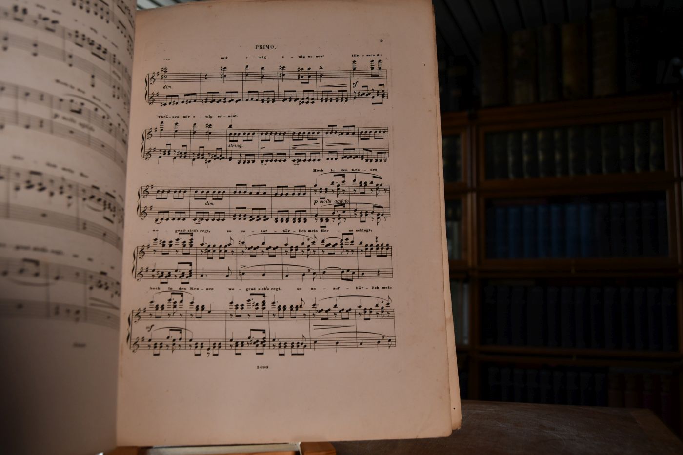 Chansons (Lieder) composes par Francois Schubert transcrites pour le Piano a quatre mains par L. Winkler. No. 14 Mon Sejour (Aufenthalt).
