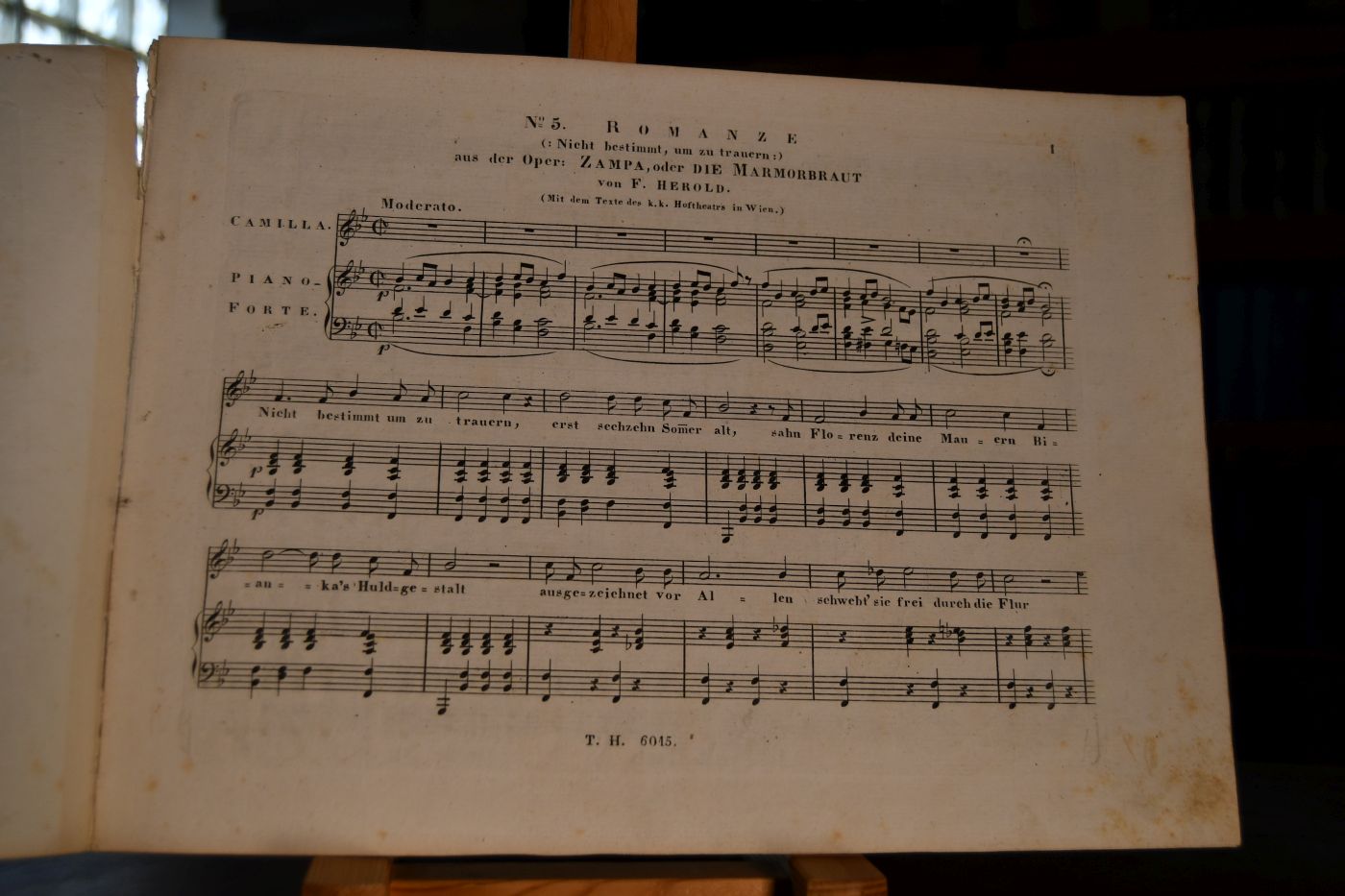 Romanze (Nicht bestimmt zu trauern) aus der Oper Zampa, oder Die Marmorbraut.