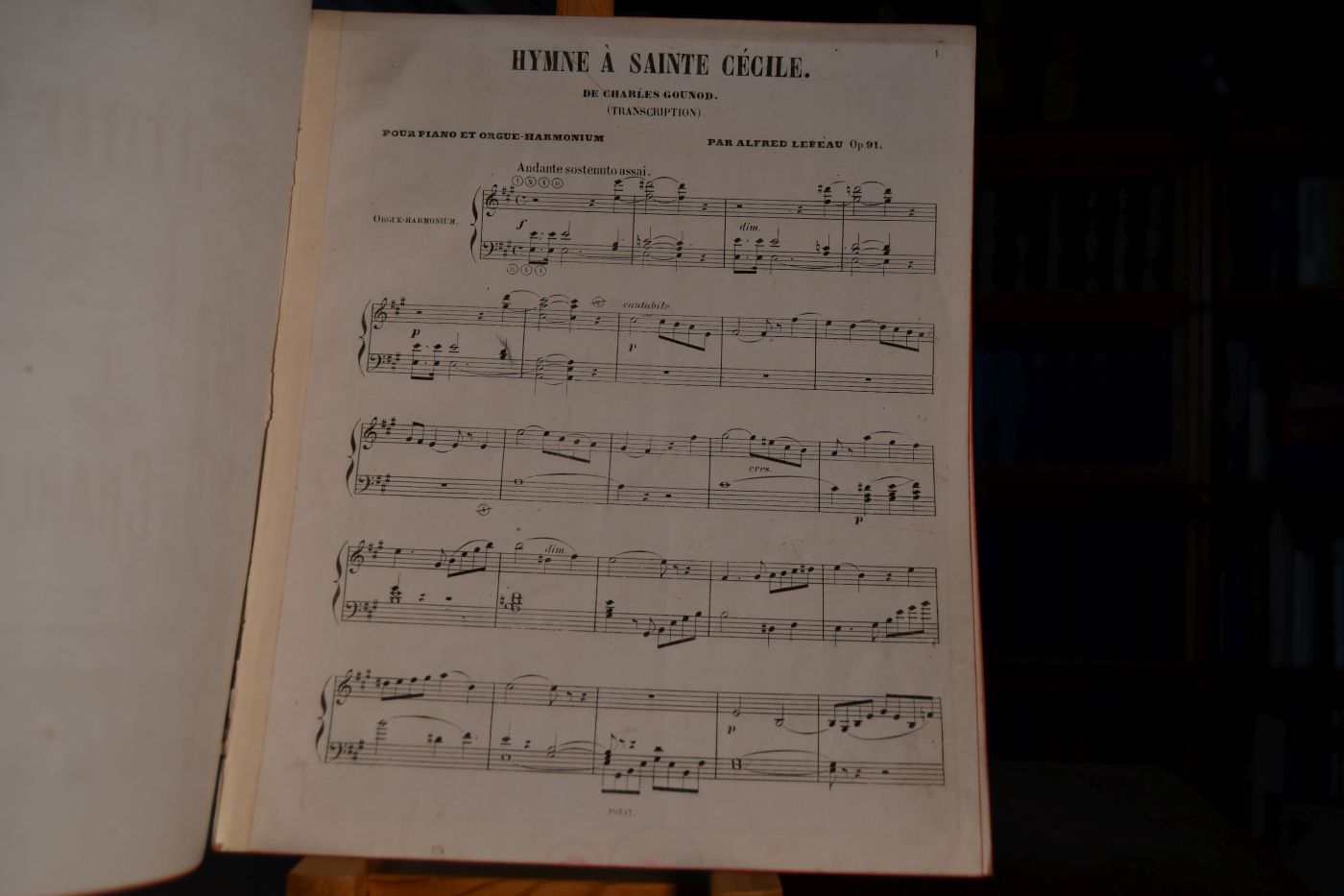 Hymne a Sainte Cecile. Meditation religieuse. No. 3 pour Piano et Orgue-Melodium. Par Alfred Lebeau Op. 91.
