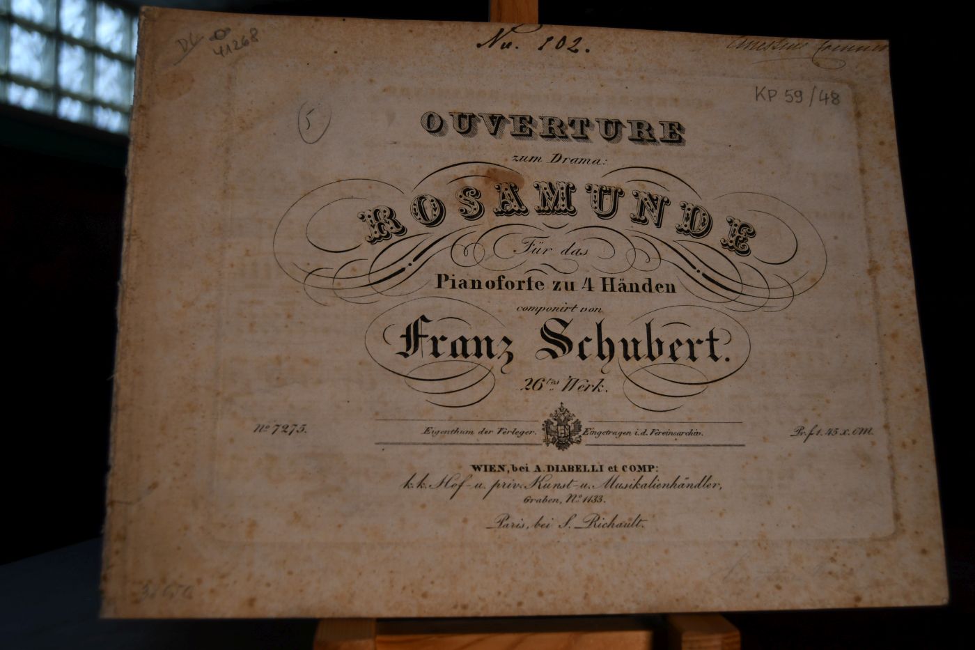 Ouverture zum Drama Rosamunde Für das Pianoforte zu 4 Händen. 26. Werk.