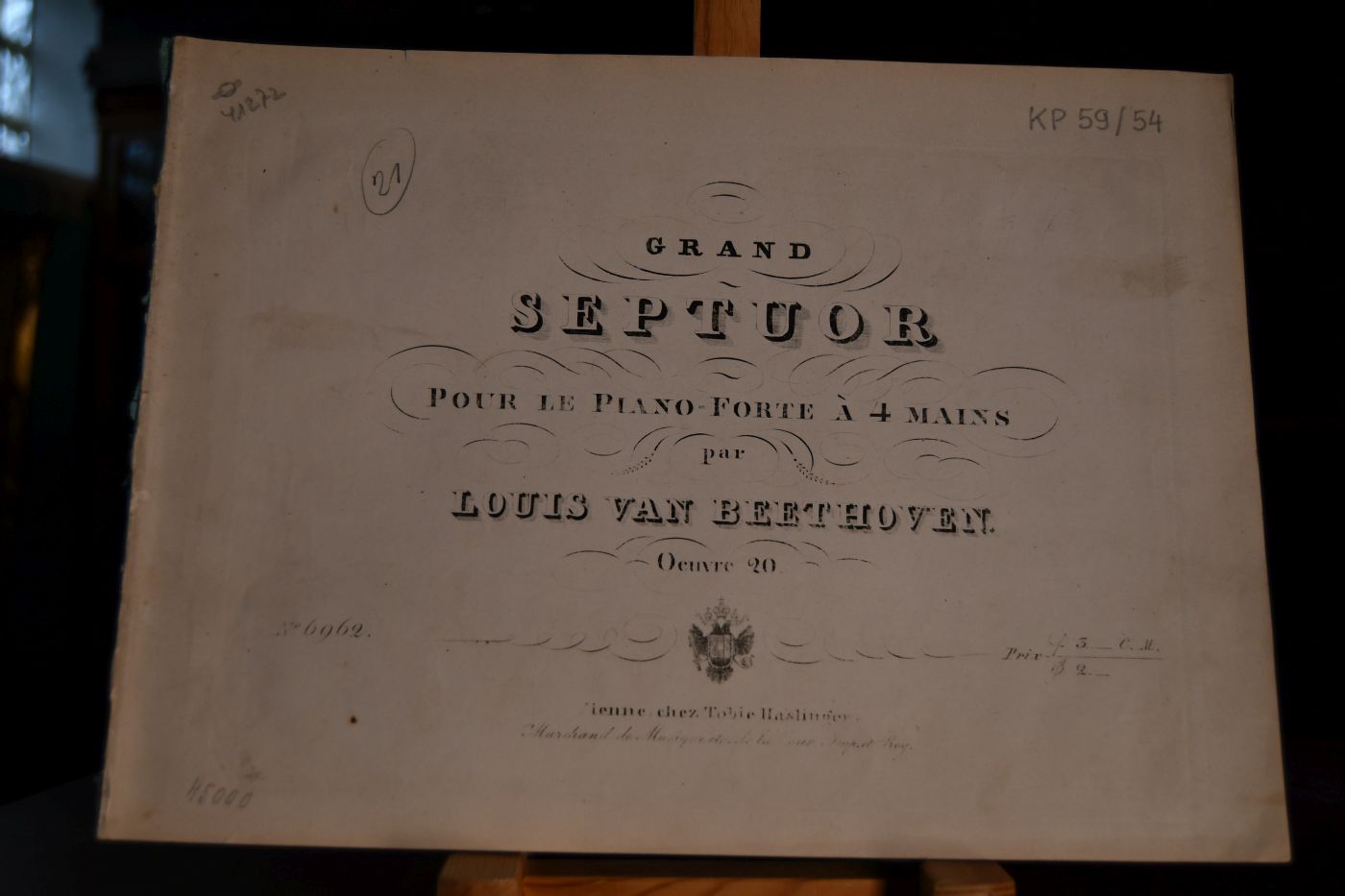 Grand Septuor pour le Piano-Forte a 4 Mains. Oeuvre 20.