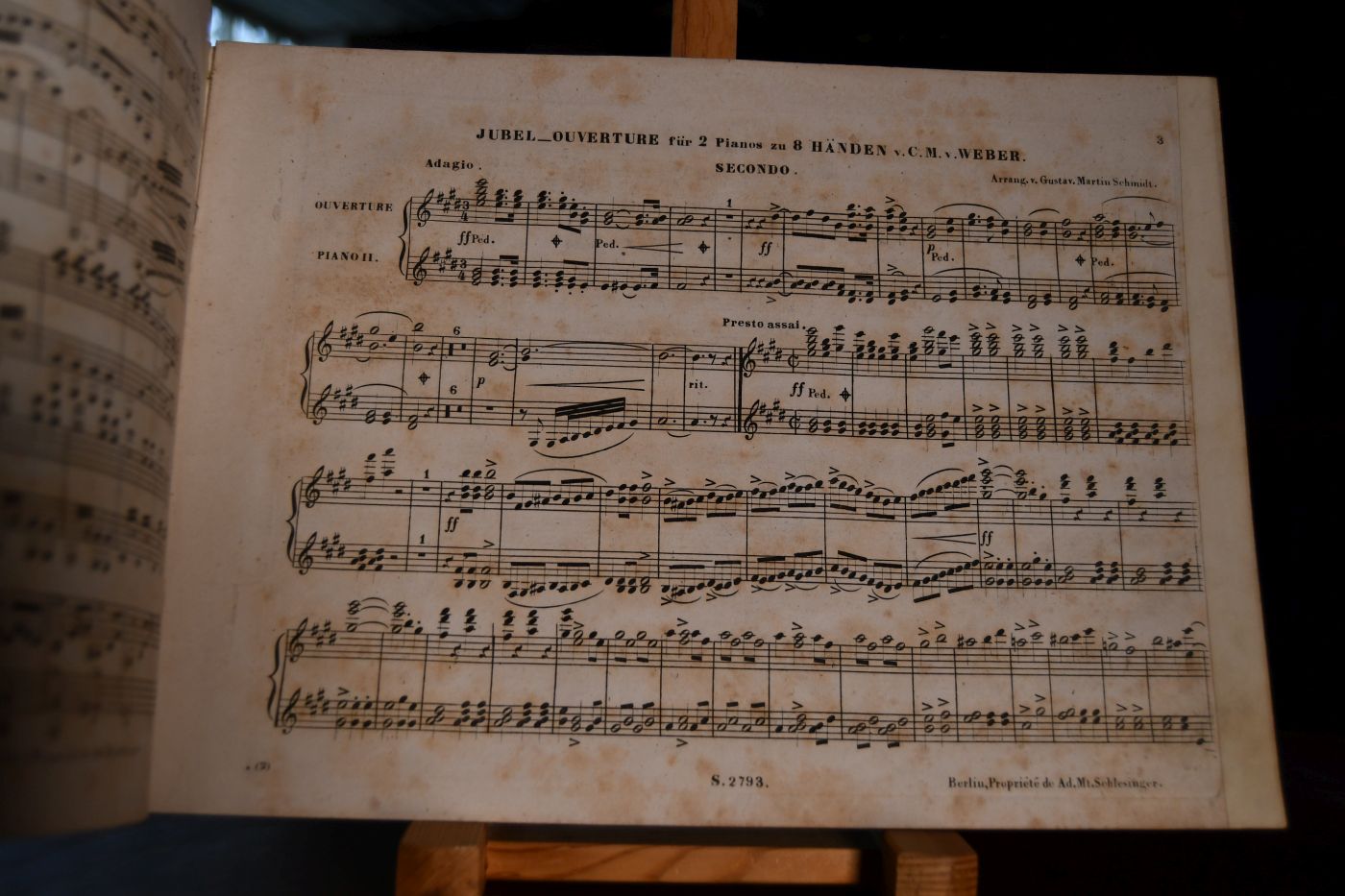 Jubel-Ouverture für 2 Pianos zu 8 Händen. Arrang. von Gustav Martin Schmidt.
